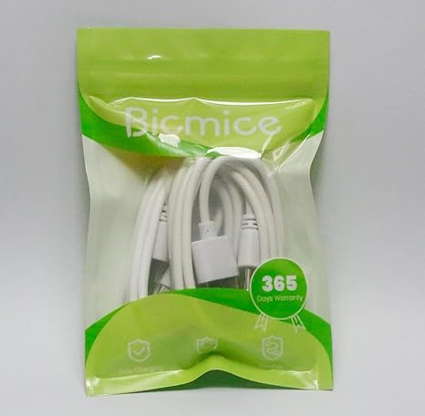 2 Pack 2.7FT USB to DC 2.5mm Charging Cable Replacement Power Cord