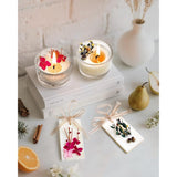 Scented Candle & Wax Melts Gift Set - Wish Series: English Pear & Freesia, Soy Beeswax Blend With Dried Flowers, 6-Hour Burn For Home Decor, Home Scented & Birthday Women Gifts