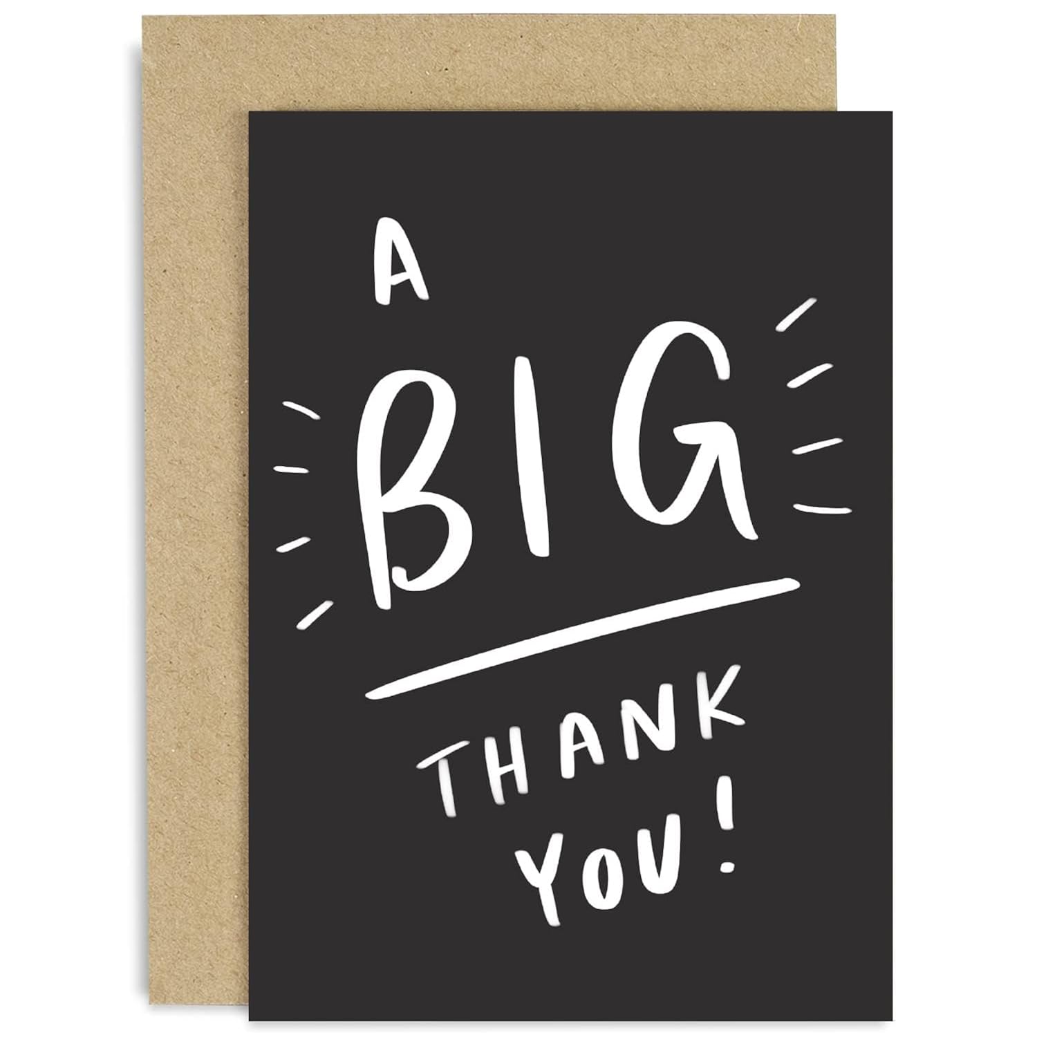 Old English Co. A Big Thank You Card - Fun Thank You Card For Him Her Them - For Friends And Family | Blank Inside With Envelope