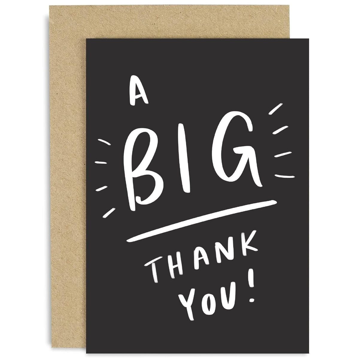 Old English Co. A Big Thank You Card - Fun Thank You Card For Him Her Them - For Friends And Family | Blank Inside With Envelope