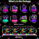 10 Pieces Glow In The Dark Party Table Decorations, Neon Table Honeyco