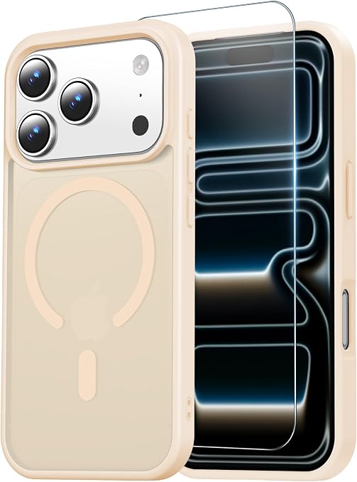Beige Case for iPhone 18 Pro Max and iPhone 17 Pro Max Protective Cover