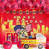 24 Pack 12" Fireman Firefighter Theme Latex Balloons Fire Engine Fire Truck Balloons Police Party Balloons For Kids Adults Birthday Baby Shower Supplies Party Decorations