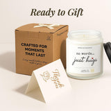 Sympathy Gifts For Loss Of Loved One, Memorial Candle 9Oz Lavender Scented Soy Candle, “No Words… Just Hugs” Remembrance & Bereavement Gift, Grief Gifts For Women, Condolence Gift, 50 Hour Burn, St