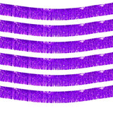 6 Pack 10 Feet Foil Fringe Garland Metallic Tinsel Streamers Banner Wall Hanging Curtain Backdrop Banner For Parade Floats, Thanksgiving, Christmas, Birthday, Halloween Party Decorations(Purple)