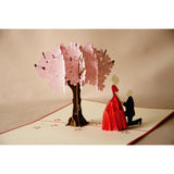 3D Pop Up Proposal Card – Cherry Blossom Tree & Romantic Couple | Handmade Wedding, Engagement, Valentine’S Day, Anniversary Greeting Card W09