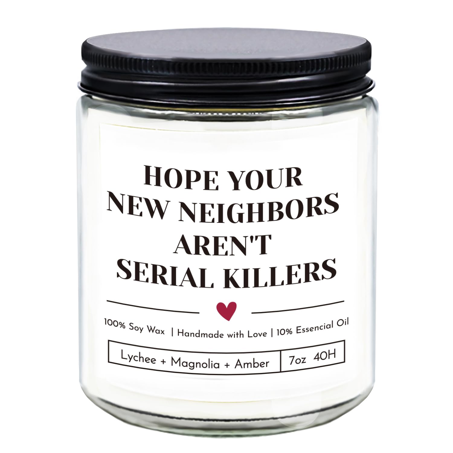 Housewarming Gifts New Home, Funny Housewarming Gifts, New Home Gift Ideas, 9 Oz Jar Candle, Fruit Sweet Scent (New Neighbors)