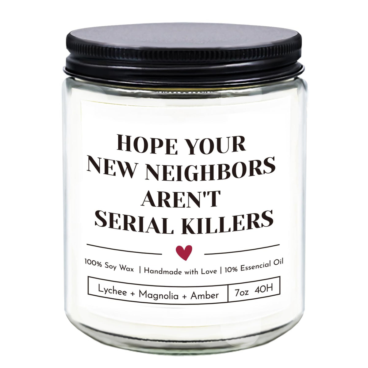 Housewarming Gifts New Home, Funny Housewarming Gifts, New Home Gift Ideas, 9 Oz Jar Candle, Fruit Sweet Scent (New Neighbors)