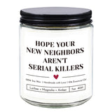 Housewarming Gifts New Home, Funny Housewarming Gifts, New Home Gift Ideas, 9 Oz Jar Candle, Fruit Sweet Scent (New Neighbors)