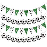 4PCS Soccer Party Decorations Soccer Banner Triangle Flags Birthday Garland Black White Soccer Ball Bunting Banner Soccer Birthday Decorations Sport Party Supplies Sport Theme Game Day Decorations