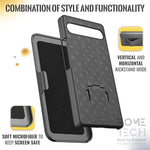 Pixel 9 Pro XL (2024) Case with Belt Clip, Kickstand, Slim Black Cover