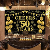 50Th Birthday/Anniversary/Wedding Decorations For Women Men, Cheers To