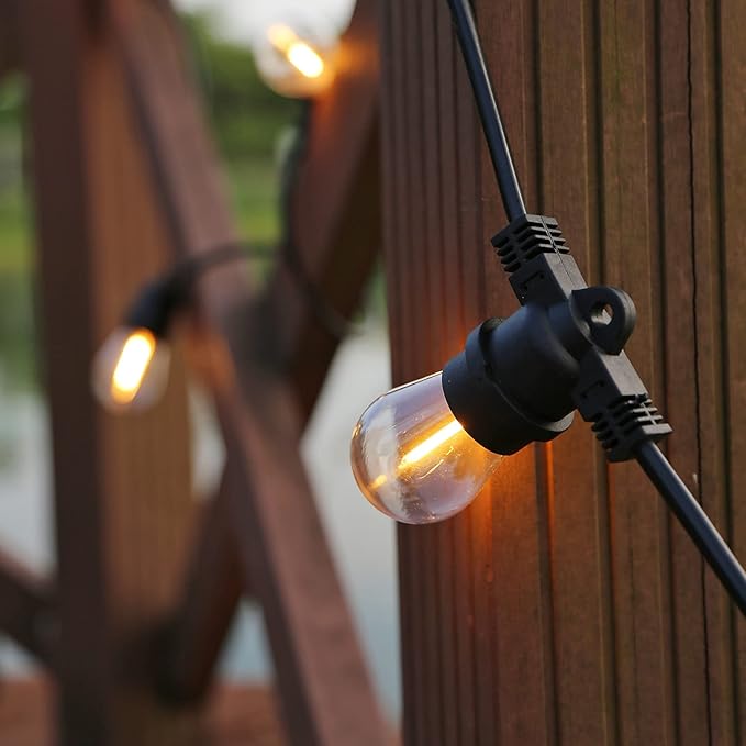 15 Pack Shatterproof LED String Light Bulbs E26 Base Waterproof 2200K Warm White