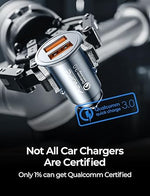 45W Super Fast All-Metal Car Charger, Quick Charge for iPhone & Samsung