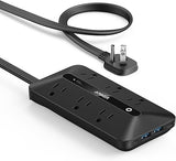 Surge Protector Power Strip with 6 Outlets 4 USB Ports 2 USB C 5FT Flat Plug Extension Cord