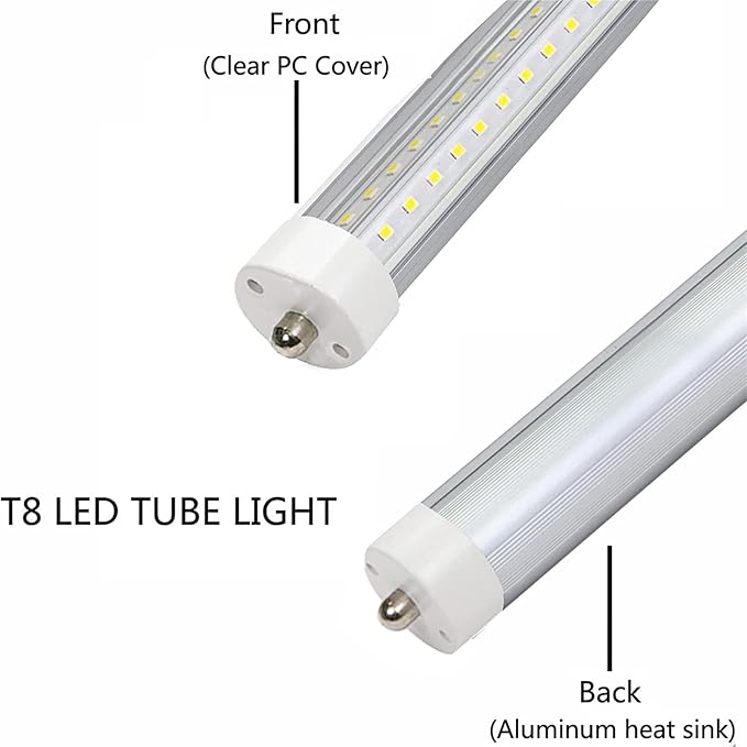 10 Pack 4FT T8 LED Tube Lights 36W 3600LM 6500K FA8 Single Pin Ballast Bypass Replacement