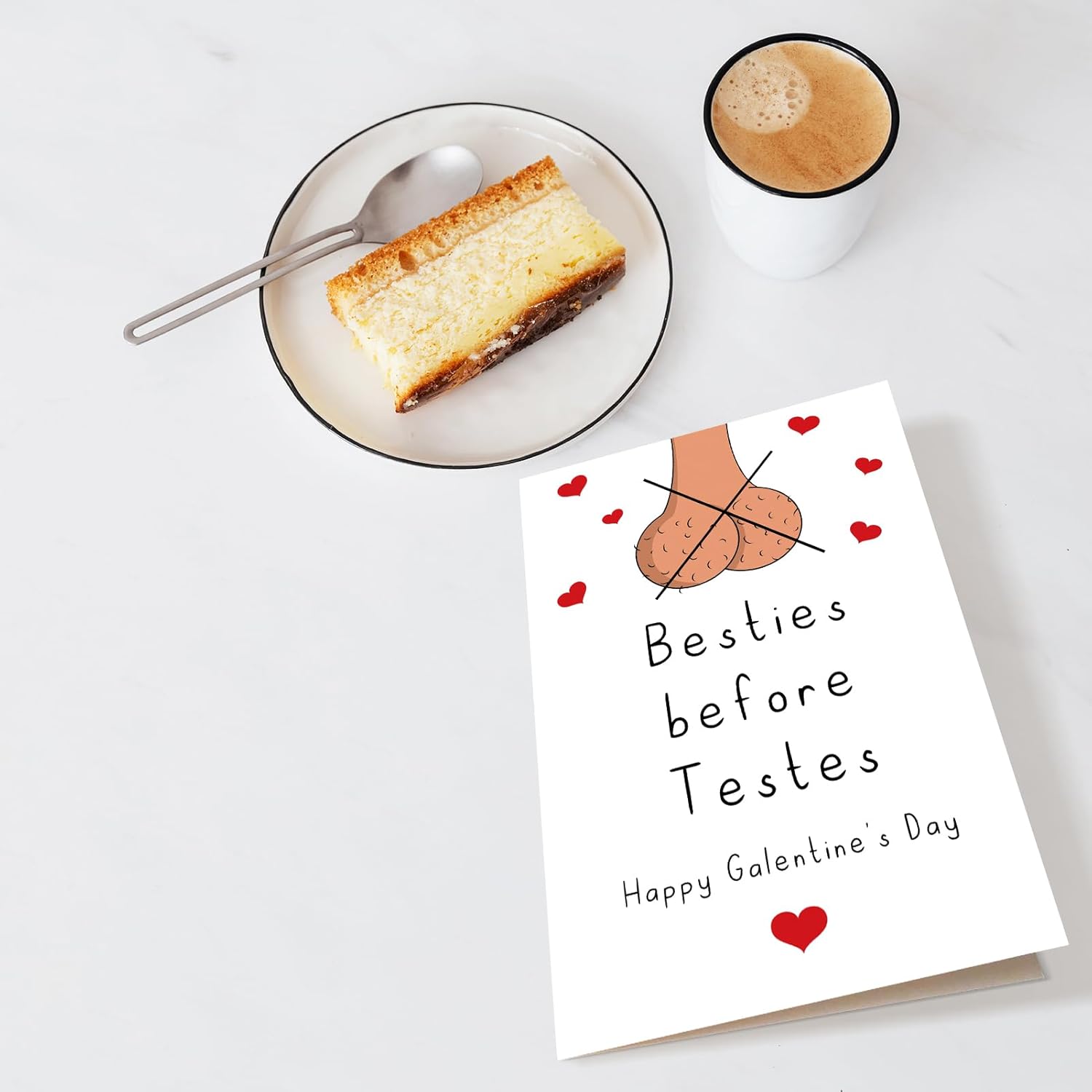 Funny Galentines Day Card For Bestie Sister, Rude Galentine'S Day Card For Best Friend, Cheeky Happy Galentine'S Day Gifts For Her Women, Besties Before Testes