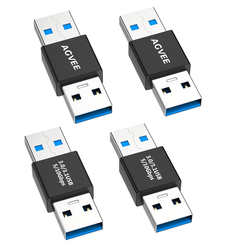 [4 Pack Usb-A 3.0 Male To Usb-A 3.0 Male Adapter, Usb 3.0 Converter Coupler Ex