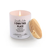 Smells Like I Own This Place Homeowner Gifts Housewarming For Couples Closing Gifts For Home Buyers New Home Scented Candle Office Jar Candle Sage Floral Lavender Scent Soy Wax 9.5 Oz