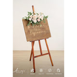 2Pcs Wedding Floral Swag Welcome Sign Artificial Flowers Backdrop Garland Blush & Cream Ceremony Reception Wall Home Decorations Entryway Faux Outdoor Board Head Table Decor
