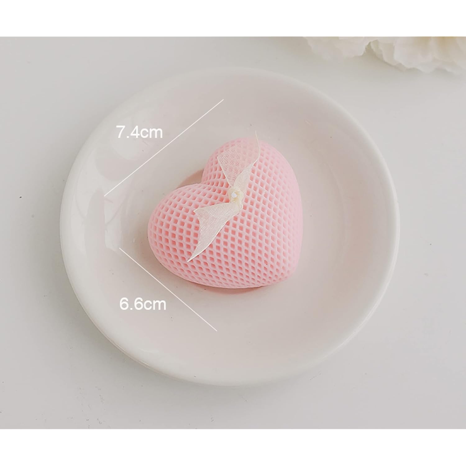 Scented Candle Love Heart,Aesthetic Aroma Candle,Soy Wax Decorative Romantic Minimalist Candle For Valentine'S Day Wedding Birthday Gift,Prefect For Meditation Stress Relief Mood Boosting Pink