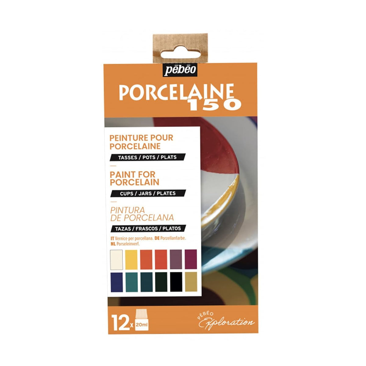 Pebeo Porcelaine 150 China Paint, Exploration Set #1- Set of 12 x 20 ml Bottles