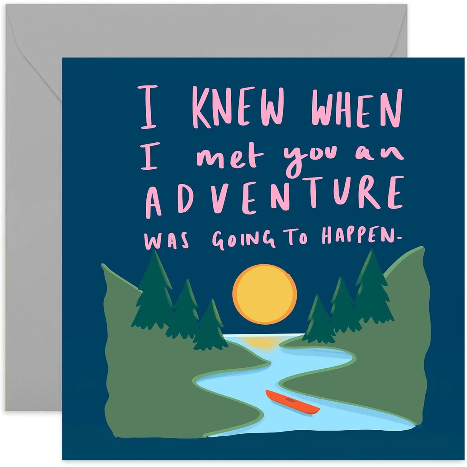 Old English Co. Adventure With You Card - Anniversary Card For Boyfriend, Girlfriend, Wife, Husband, Partner | Valentine'S Day | Blank Inside & Envelope Included