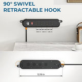 Outdoor Waterproof Power Strip IPX6 with 10 ft Extension Cord 4 AC and 3 USB Ports
