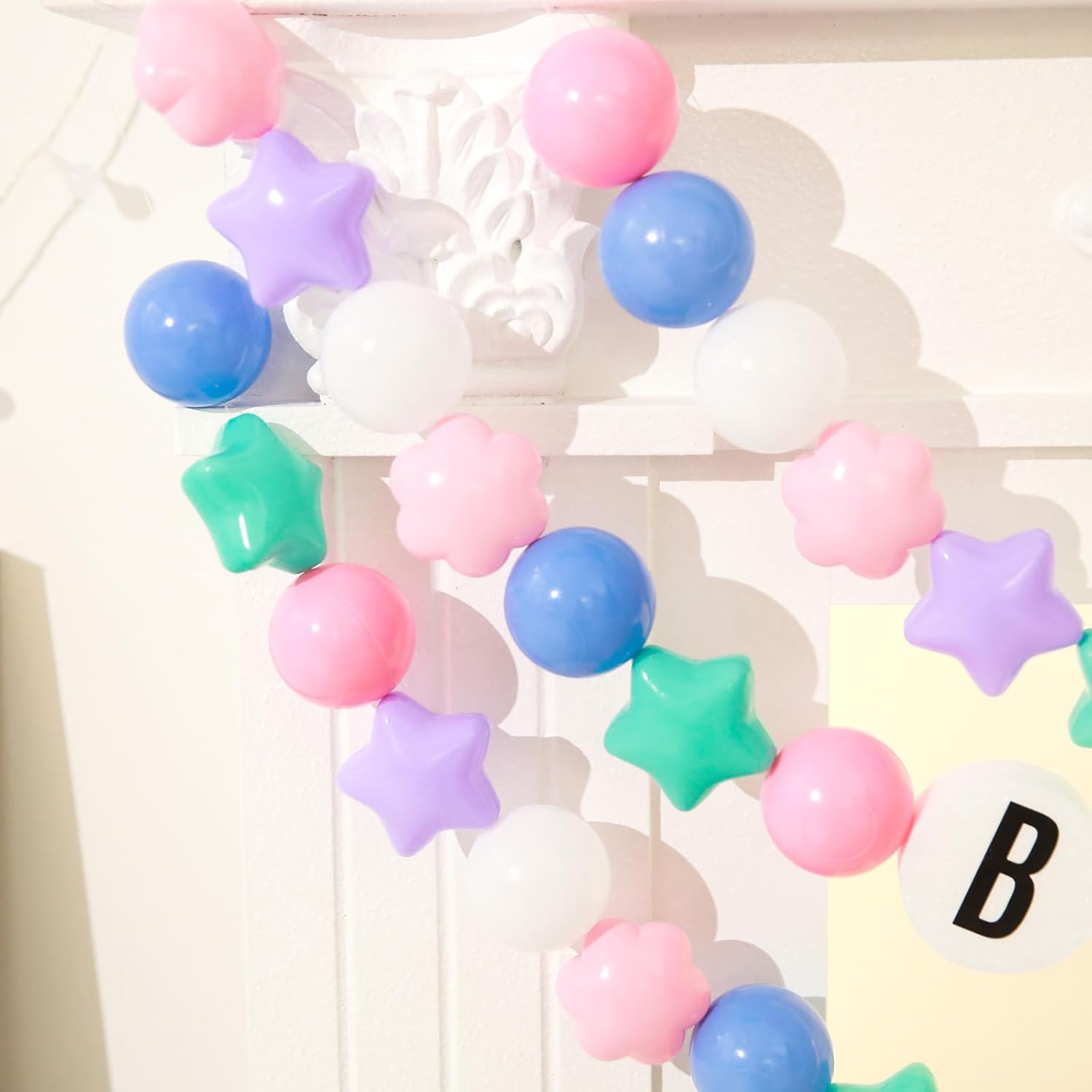 Diy Friendship Bracelet Birthday Banner Garland - 3D Music Fans Birthday Decoration For Birthday, Christmas, Theme Party Supplies, Disco Prom Supplies (Macaron)