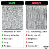 2-Pack X-Large Silver Wavy Fringe Curtains for Party and New Year 2026 Decor