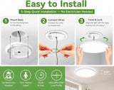 6 Pack 12 Inch LED Ceiling Lights 3200LM 5CCT Adjustable Flush Mount Fixtures