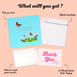 3D Sympathy Pop Up Card White Lily Basket - Premium Italian Paper Handcrafted Gift For Condolences, Thinking Of You (6X6 Inch Keepsake)