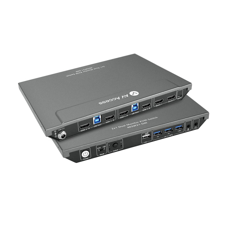 Av Access Kvm Switch Dual Monitor 4K@60Hz, 2K@144Hz, 1080P@240Hz, Usb 3.0 Kvm