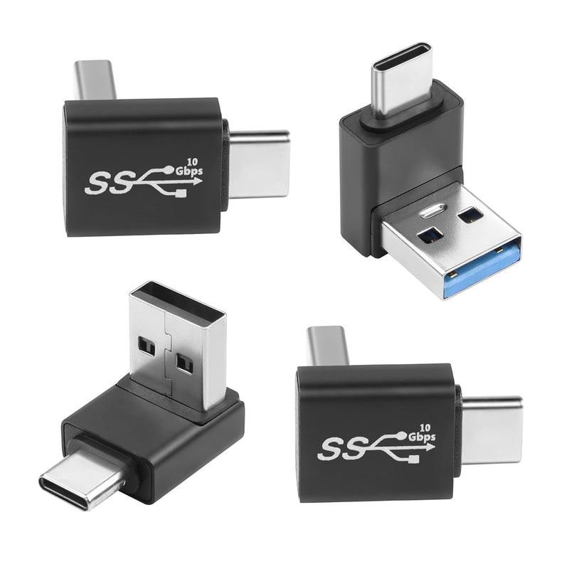 Usb3.1 Male To Usb C Male 90° Angle Adapter 10Gbps Usb3.1 To Usb C Charging Co