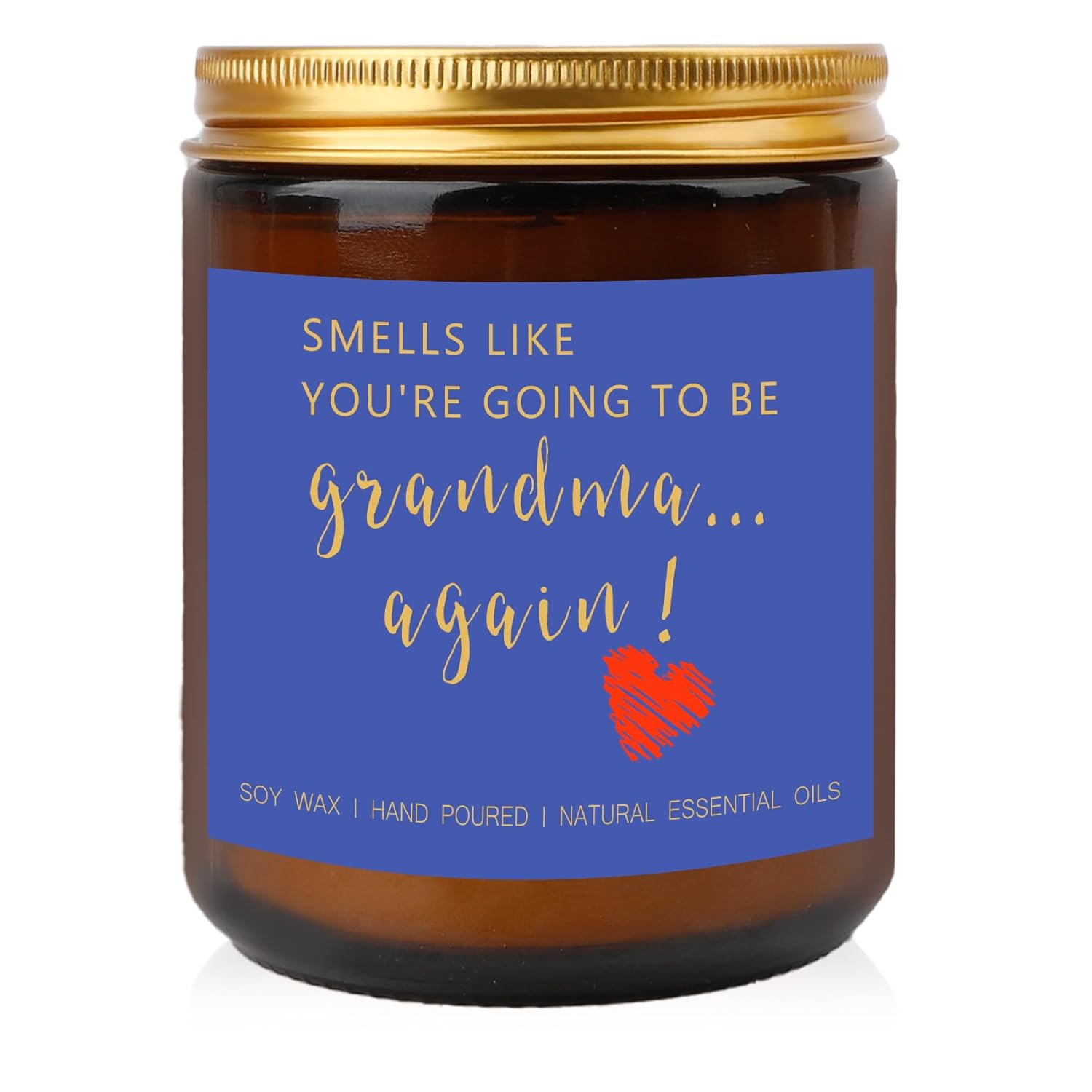 Pregnant Announcement Gifts Baby Reveal Gift For New Grandma Handmade Cute 7Oz Soy Wax Lavender Candle Christmas Gifts For New Grandma To Be Grandparents Grandmother Mom Mother In Law