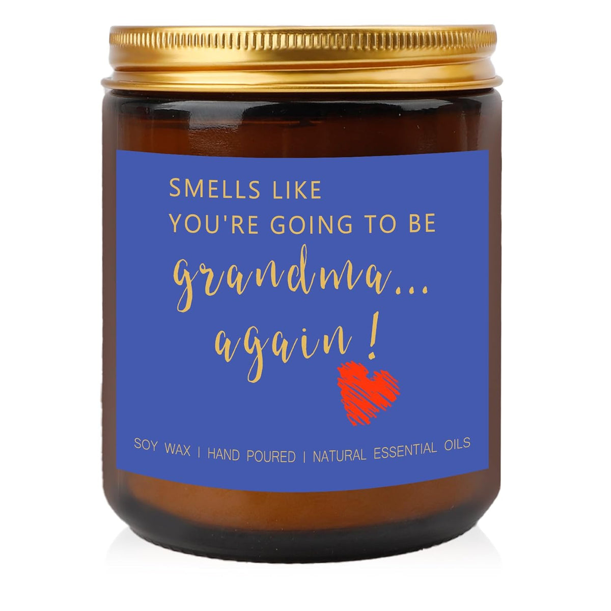 Pregnant Announcement Gifts Baby Reveal Gift For New Grandma Handmade Cute 7Oz Soy Wax Lavender Candle Christmas Gifts For New Grandma To Be Grandparents Grandmother Mom Mother In Law