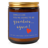 Pregnant Announcement Gifts Baby Reveal Gift For New Grandma Handmade Cute 7Oz Soy Wax Lavender Candle Christmas Gifts For New Grandma To Be Grandparents Grandmother Mom Mother In Law