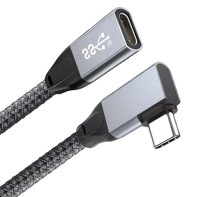 Right Angle Usb C Male To Female Extension Cable 3.3Ft, Usb Type C 3.1 Gen 2 [