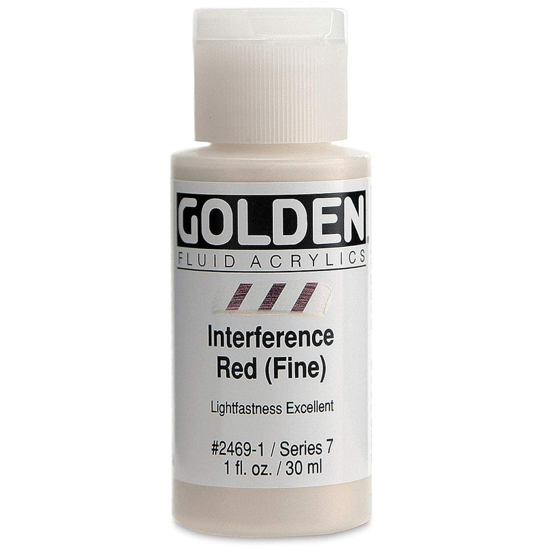 Golden Fluid Acrylic Paint 1 Ounce-Interference Red Fine