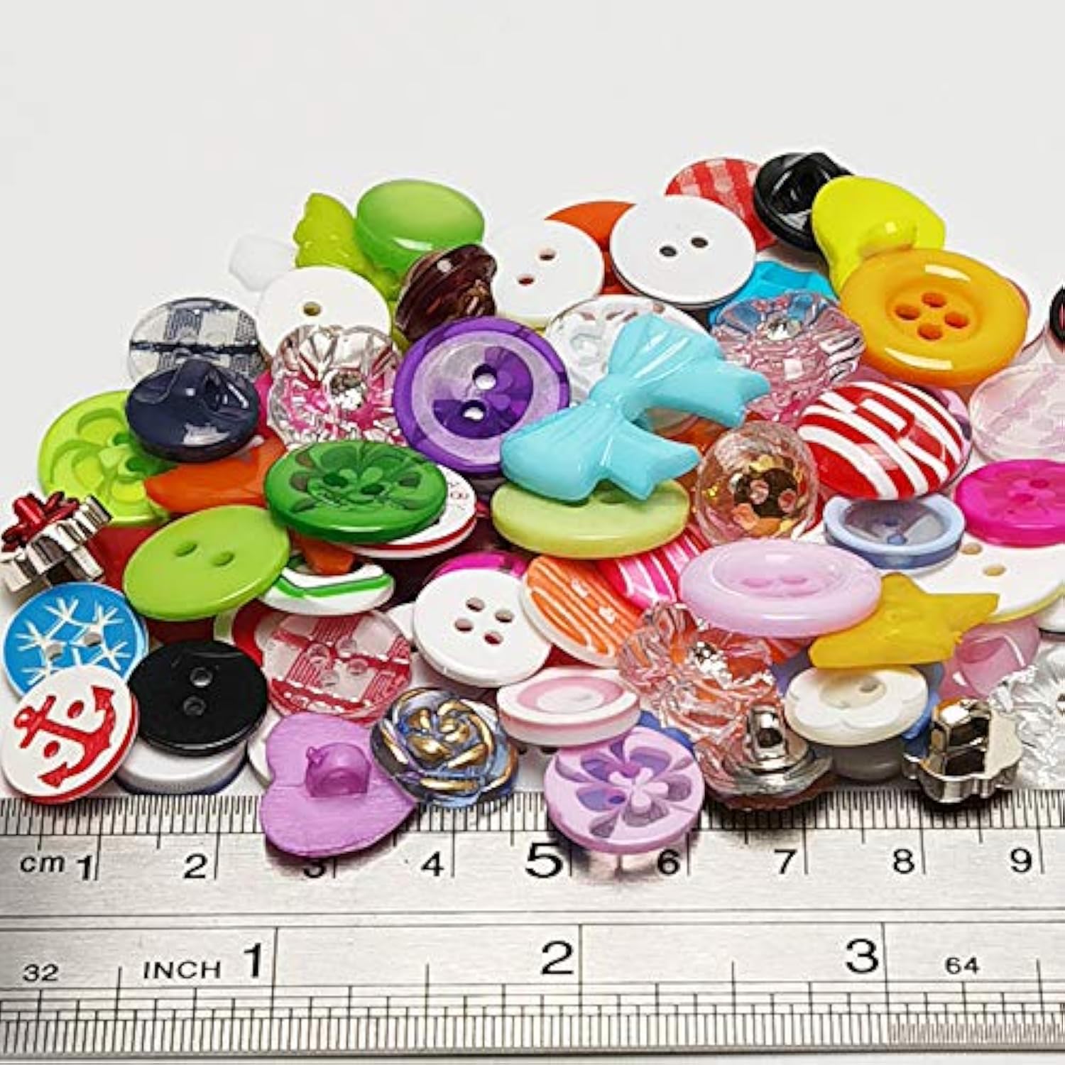 Random 100Pcs Small Plastic Buttons Diy Sewing Craft Accessory (Mix)
