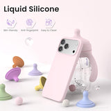 iPhone 18 Pro Case Slim Liquid Silicone Cover Chalk Pink Protective Case