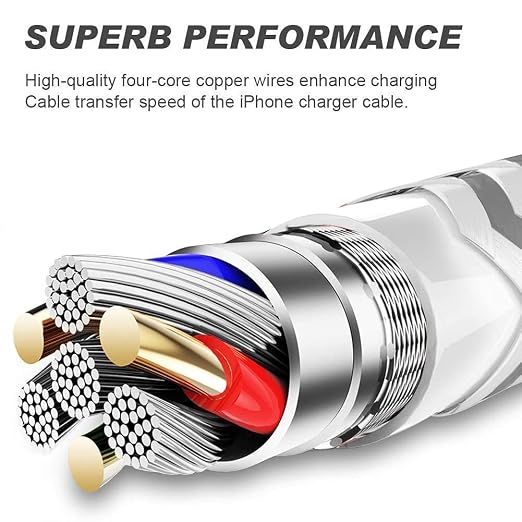 6 Pack Apple MFi Certified iPhone Charger Lightning Cable 3FT 6FT 10FT Fast Charging Cord for iPhone 14 13 12 11 iPad