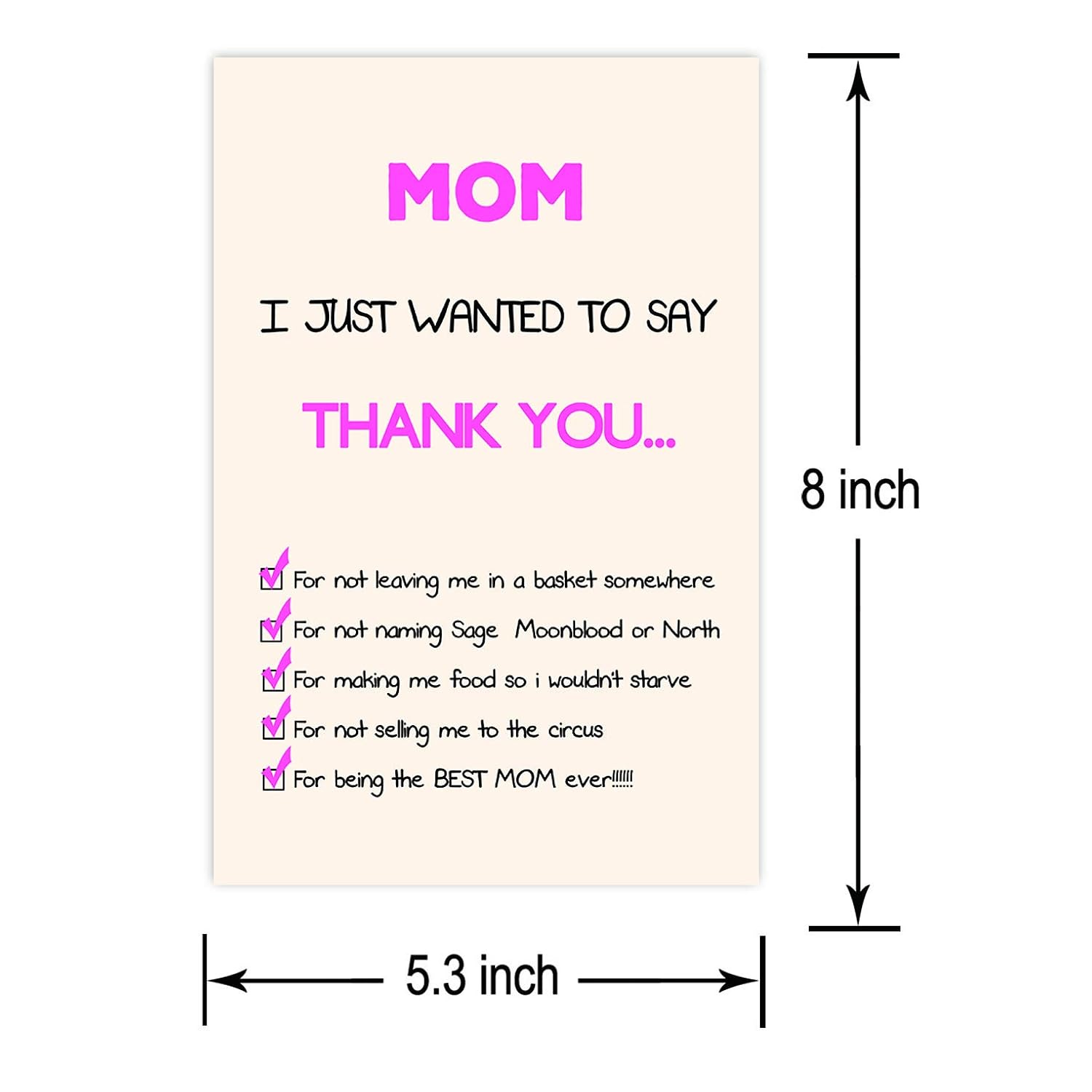 Funny Mother'S Day Card, Happy Mother'S Day Greeting Cards, Mother'S Day Gift, Birthday Card For Mom