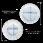 2Pcs Bubble Tray Resin Mold, Silicone Tray Coaster Mold Epoxy Resin Casting Mould Cute Jewelry Trinket Plate Candle Holder Mold Diy Resin Polymer Clay Art Craft Supplies Home Decor Ideal Gift