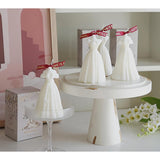 Wedding Dress Aesthetic Scented Candle,120G Handmade Bride Shape Soy Wax Aroma Decorative Art Candle For Table Photo Prop Valentine'S Day Wedding Birthday,Prefect Gift For Meditation Stress