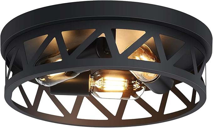 12.5 Inch Gold Drum Ceiling Light Cream White Pleated Fabric Semi Flush Mount Fixture