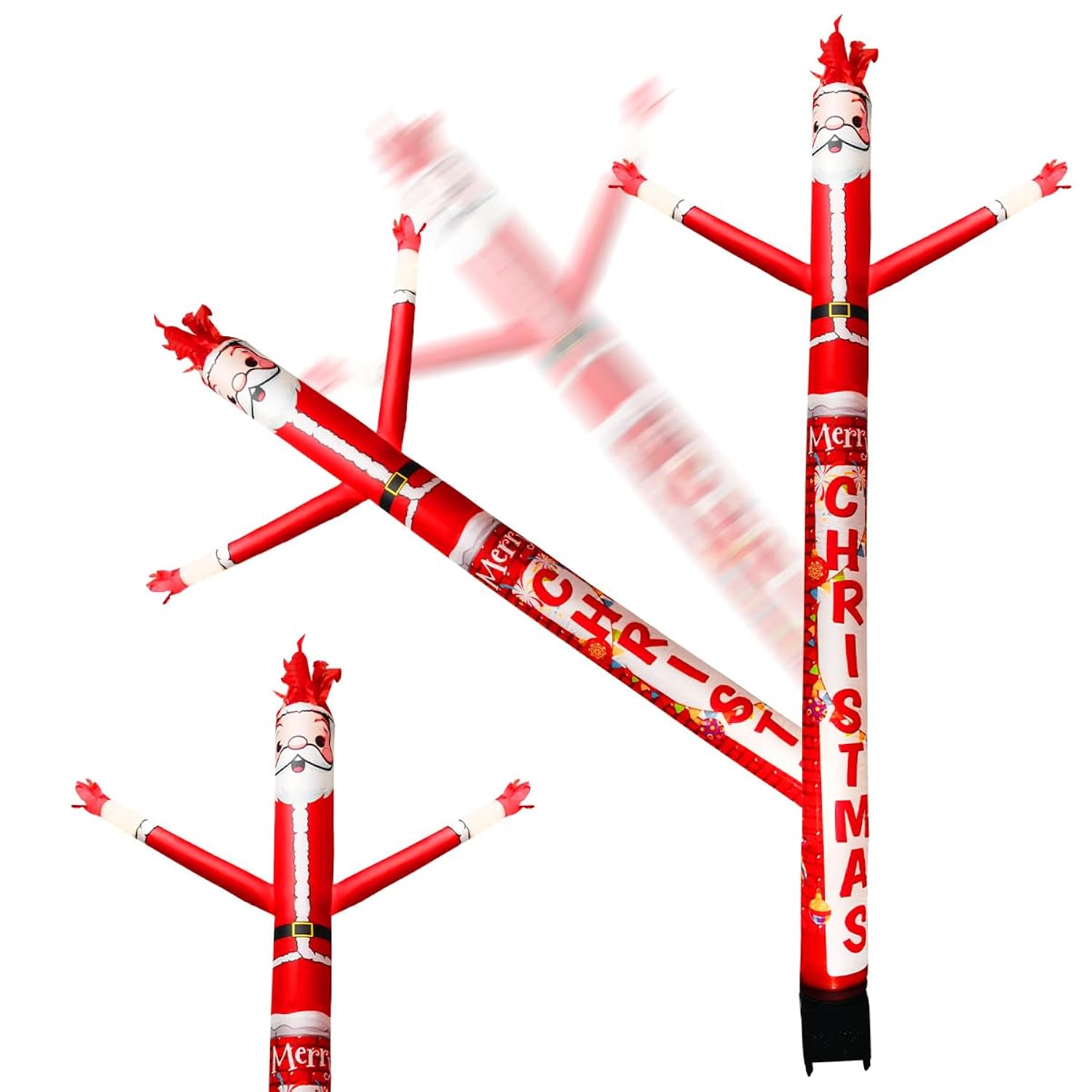 8Ft Inflatable Air Waving Tube Dancer With Blower Set, Blow Up Inflate Santa Clause For Christmas Decorations (Santa-Bri