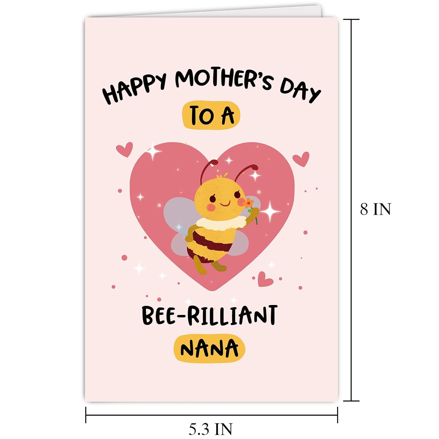 Cute Bee Mother'S Day Card For Nana, Funny Pun Grandma Mother'S Day Card, Happy Mother'S Day To A Brilliant Nana