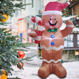 5Ft Christmas Inflatable Gingerbread Man Decor Yard Indoor/Outdoor Inflatable Decoration For Christmas Party Porch/Yard/