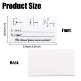 50Pcs Guess How Many Game Cards, Fun Baby Shower & Bridal Shower Activity Perfect For Candy Cookies Snack Guessing Games (2X3.5In)